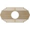 Ekena Millwork Chrysler Wood Fretwork Pierced Ceiling Medallion, Hickory, 24"W x 12"H x 6 1/4"ID x 3/8"T CMWP24X12X0375CSHI - alternate 3